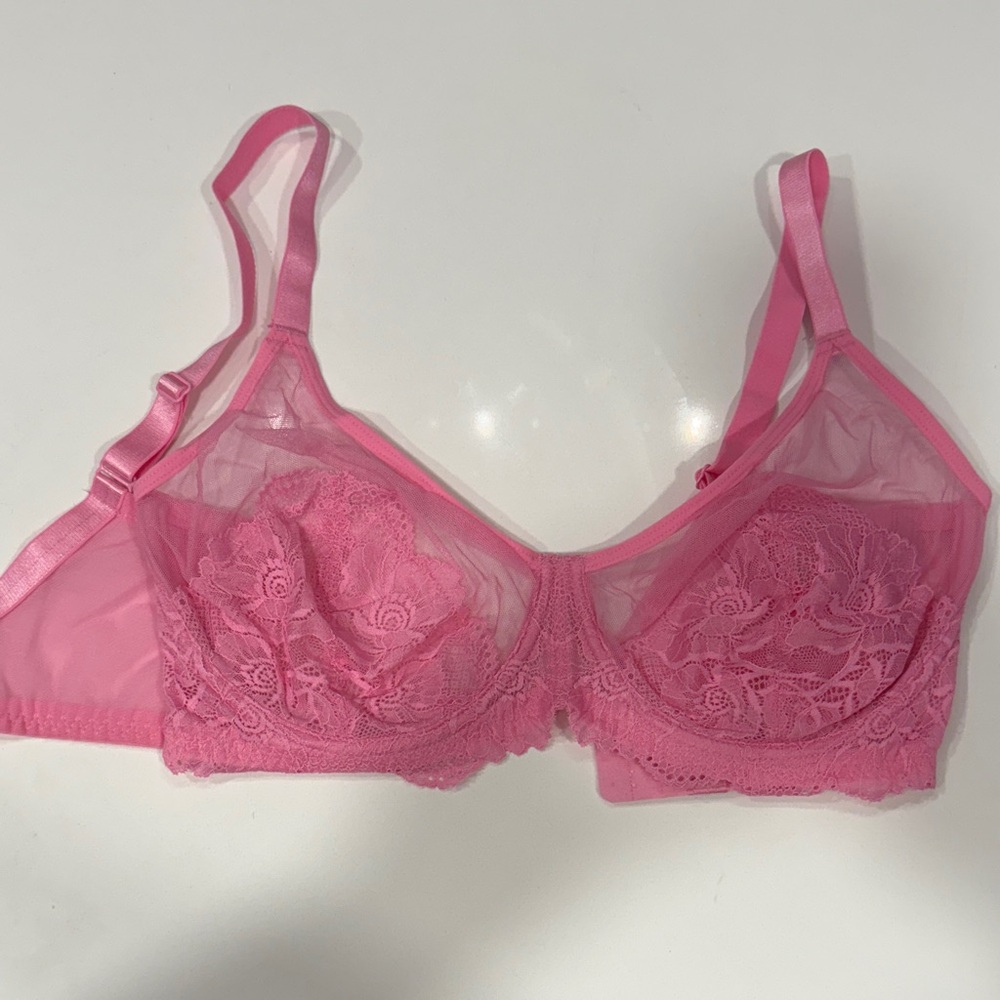 NWT Shecurve Pink Lace Bra